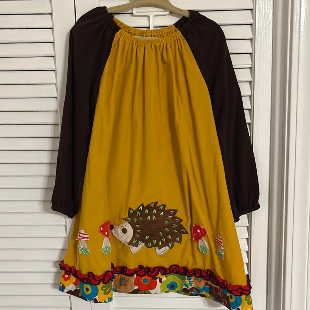 Cutest Millie Jay hedgehog, fall dress